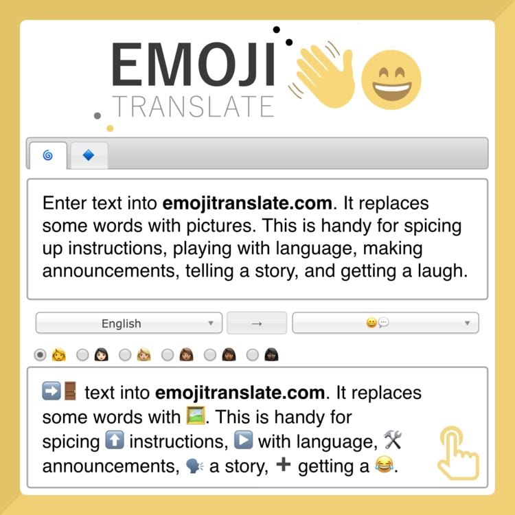 Emoji Translate tool Tony Vincent