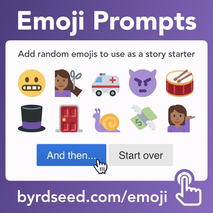 Tony Vincent Emoji Prompt Story generator