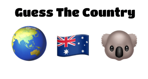 Globe flag and koala -- guess the country