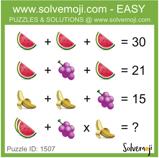 Solvemoji puzzle -- fruit