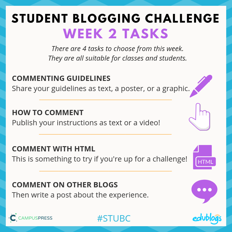 This week there are four tasks to learn about commenting STUBC