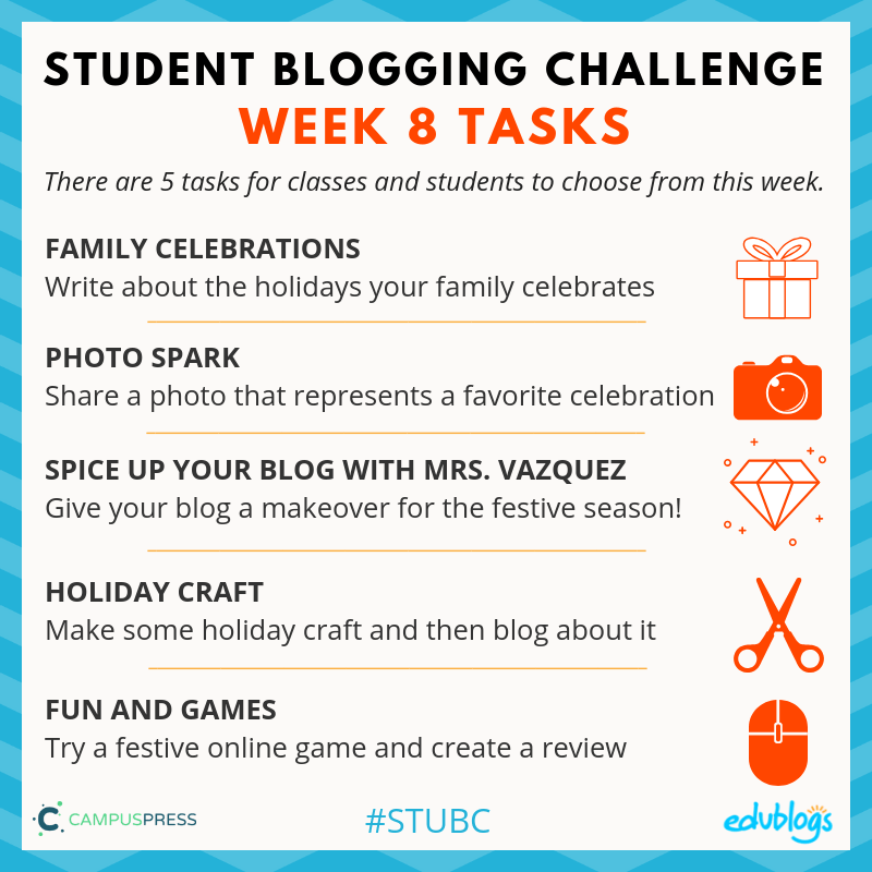 Week 8 Tasks STUBC Celebrations