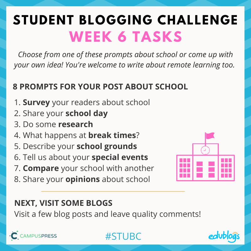 Week 6 of the Student Blogging Challenge looks at school around the world. 